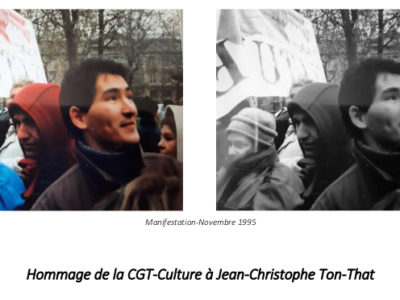 Hommage de la CGT-Culture à Jean-Christophe Ton-That
