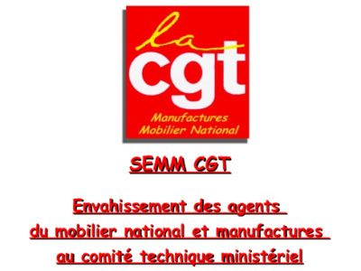 Envahissement des agents du Mobilier national et manufactures au Comité technique ministériel du 17 novembre