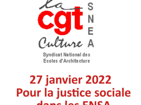 27 janvier 2022 – Pour la justice sociale dans les ENSA