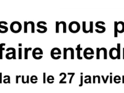Mobilisons nous pour nous faire entendre !