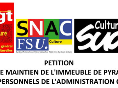 PETITION POUR LE MAINTIEN DE L’IMMEUBLE DE PYRAMIDES  POUR LES PERSONNELS DE L’ADMINISTRATION CENTRALE !