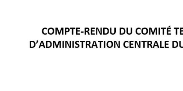 Compte-rendu du Comité technique d’administration centrale du 9 mai 2022