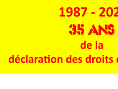 35 ans de la déclaration des droits de la Culture 1987-2022