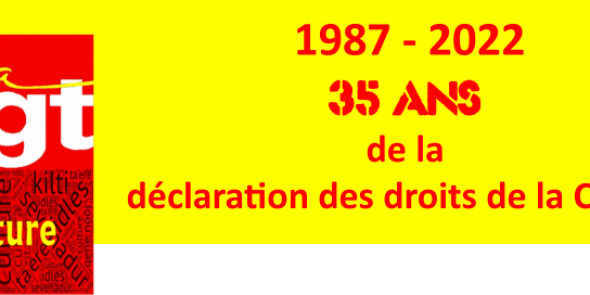 35 ans de la déclaration des droits de la Culture 1987-2022