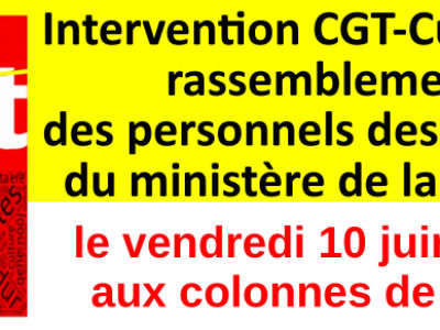 Rassemblement 10 juin : intervention CGT-Culture