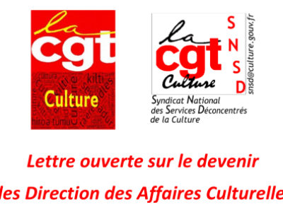 Lettre ouverte sur le devenir des Direction des Affaires Culturelles