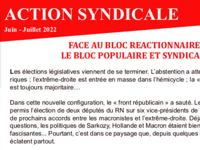 Archéo – Action Syndicale juin- juillet 2022 – SGPA-CGT