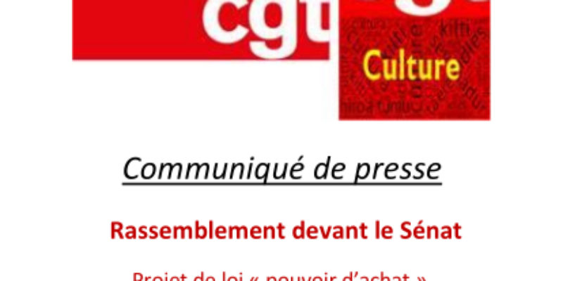 CP : Rassemblement devant le Sénat