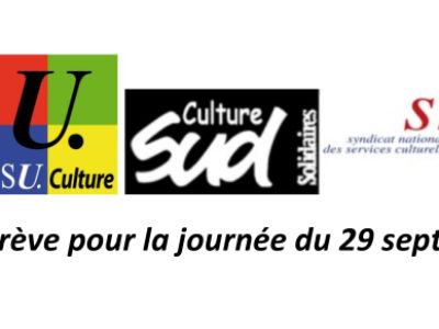 Préavis de grève pour la journée du 29 septembre 2022