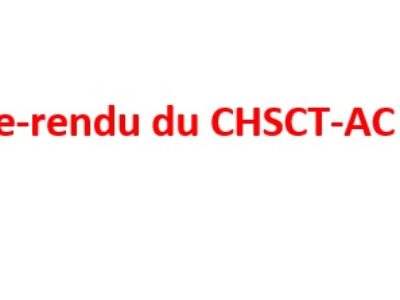 Compte-rendu du CHSCT-AC du 14 octobre 2022