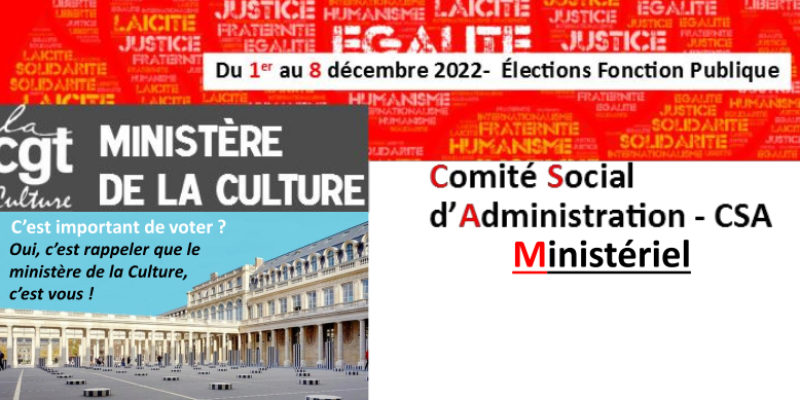 Profession de foi comité social d’administration (CSA) ministériel