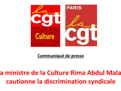 La ministre de la Culture Rima Abdul Malak cautionne la discrimination syndicale