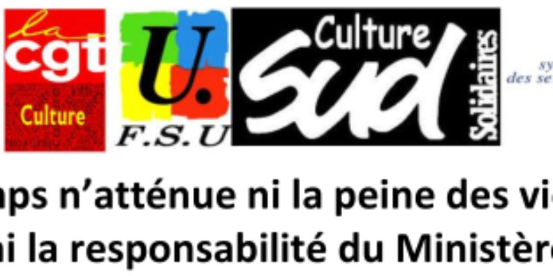 Le temps n’atténue ni la peine des victimes ni la responsabilité du Ministère