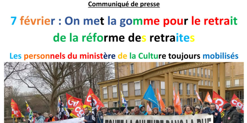 7 février : Les personnels du ministère de la Culture toujours mobilisés