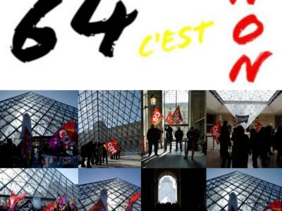 Lundi 27 mars : une mobilisation puissante intersyndicale au musée du Louvre pour le retrait de la réforme des retraites  !!!