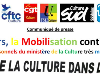 Communiqué de presse 9 mars, la Mobilisation continue !