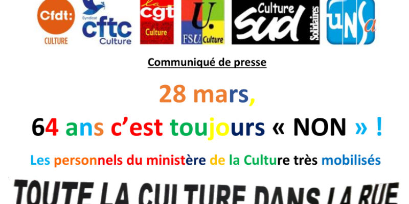 28 mars,  64 ans c’est toujours « NON » !