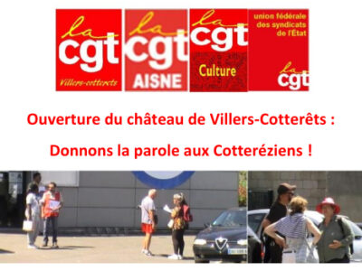 Ouverture du château de Villers-Cotterêts : Donnons la parole aux Cotteréziens !
