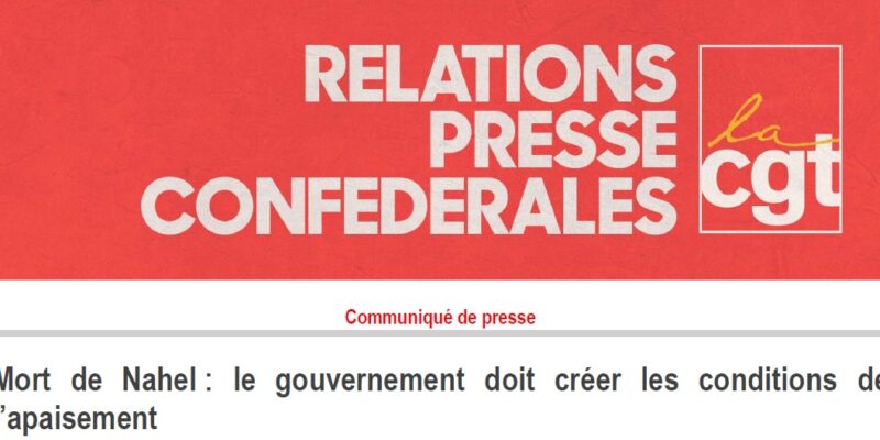 Mort de Nahel : le gouvernement doit créer les conditions de l’apaisement