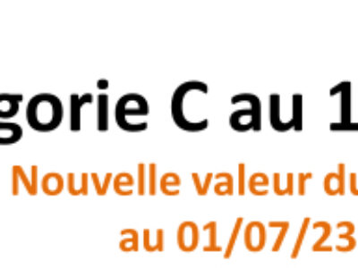 Catégorie C au 1er juillet 2023