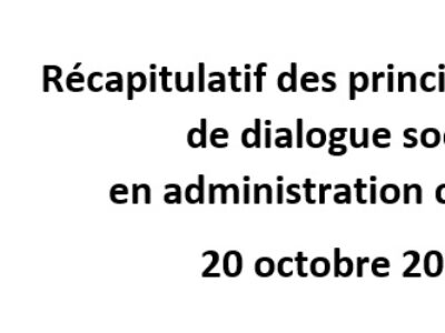 Récapitulatif des principaux sujets de dialogue social en administration centrale