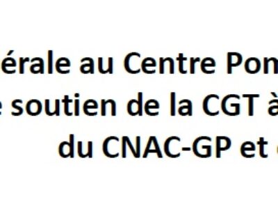 Assemblée générale au Centre Pompidou : Sophie Binet venue apporter le soutien de la CGT à la lutte des personnels du CNAC-GP et de la BPI