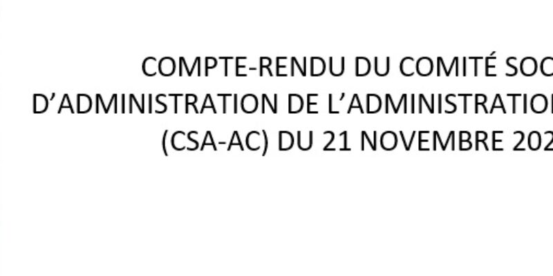 Compte-rendu du CSA-AC du 21 novembre 2023