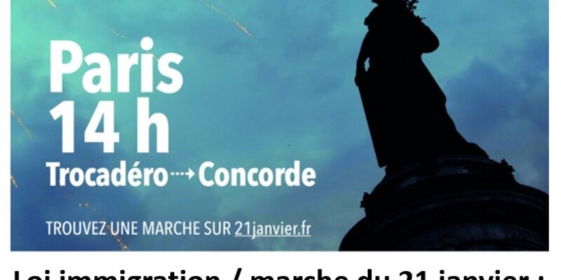 Loi immigration / marche du 21 janvier : communiqués et pétitions