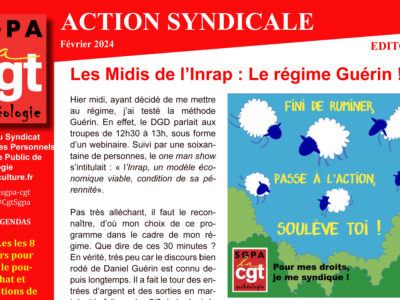 Action Syndicale SGPA-CGT Février 2024